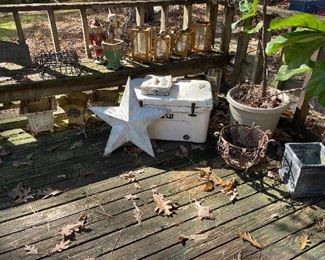 Yeti cooler. And She shed stuff