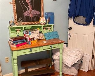 Cute Desk and ballerina theme painting 