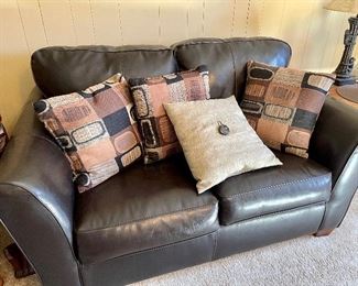 Like New Faux Leather Love Seat $500