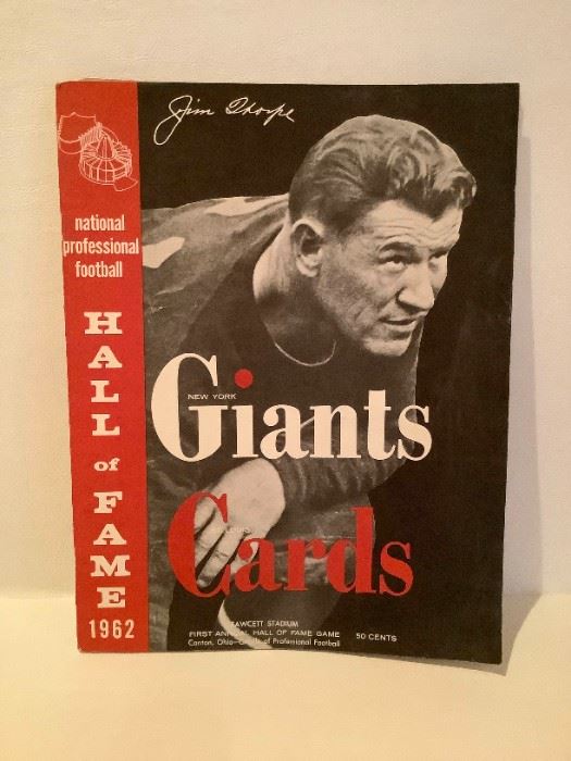 Bagr334 1962 New York Giants Vs. St. Louis Cardinals Hall Of Fame Game Program