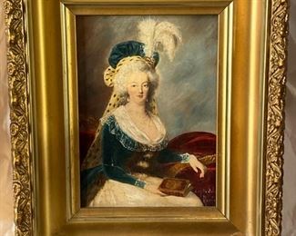 004 1800s Oil Portrait Marie Antoinette