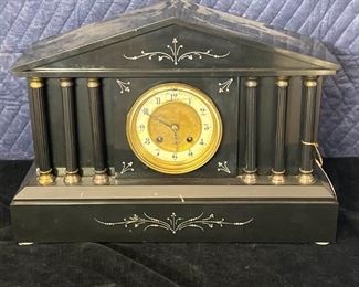 043 Late 1800s Hamburg Germany Mantle Clock
