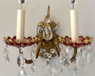 046 Vintage Wall Sconce Pair
