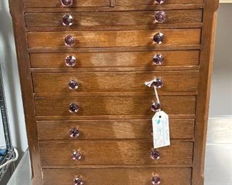 062 Antique Eastlake JewelersWatchmaker Cabinet