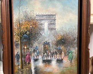 066 J Gaston Oil On Canvas Arc de Triomphe