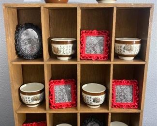249 Cubby Of Asian Tea Cups Mirrors