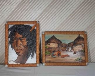 2 Hand Painted Framed Pictures by A Rabe