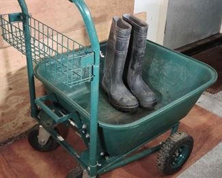 4 Wheel Garden Cart and Lacrosse Garden Boots