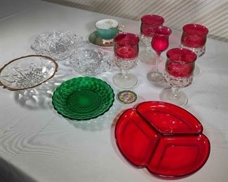 Colorful Crystal Glass and Plates