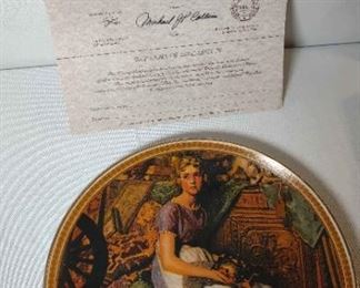 Norman Rockwell Collectible Plate Dreaming In The Attic