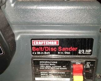 Craftsman Belt Disc Sander