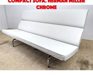 Lot 1301 Charles Ray Eames Compact sofa. HERMAN MILLER Chrome