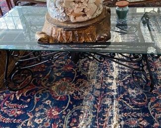 Glass top coffee table