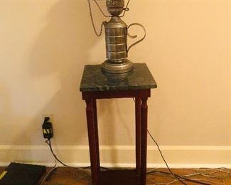 Square marble top stand