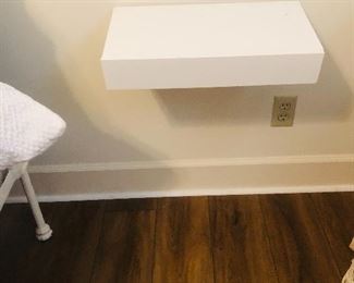Pair of floating bedside table/shelves