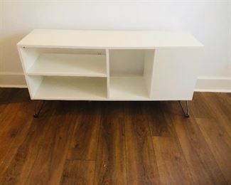 Hairpin leg white credenza/tv stand