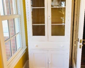 Vintage white kitchen cabinet