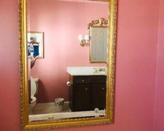 Gold framed accent mirror