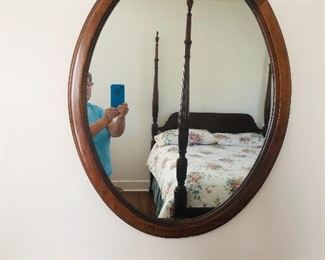 Antique oval mirror