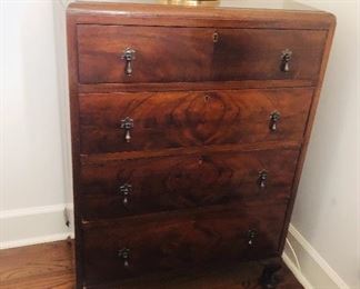 Flame mahogany 4 drawer chest