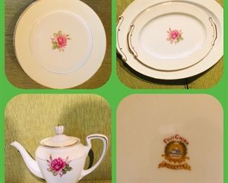 141 pieces of Fuji China Rosette pattern