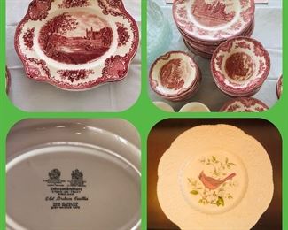 Set of 62 pieces of Johnson Brothers Old Britain Castles china
Royal Cauldon British ironstone Cardinal plate