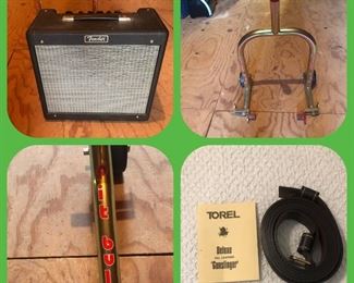 Fender amp
Pit bull bike stand
Totes gunslinger strap