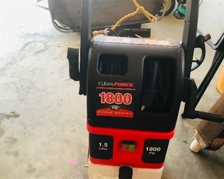 Clean force 1800 psi pressure washer