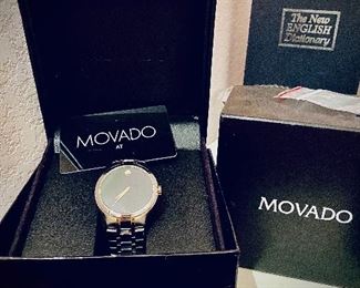 Stunner. MOVADO men’s watch. Retails for over $900.  At our price.. it won’t last long! Be a good Mrs Clause. 