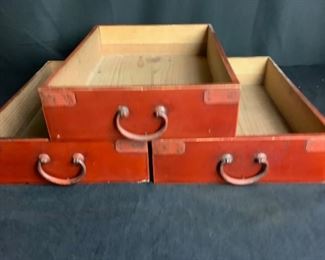 Vintage Wood Drawer/Boxes with original metal hardware!