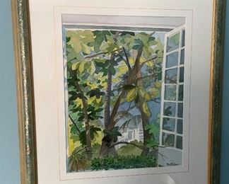Watercolor by Patricia Bratnober 10"x12", framed 17"x20" $60