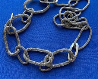 Silver-toned chain link costume necklace by Chico's. $10