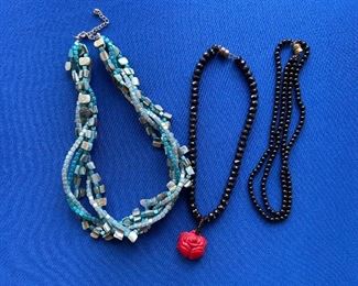 Costume beaded necklaces, $18