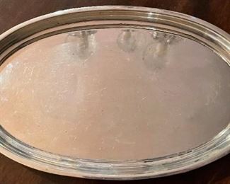 S.Kirk & Son Sterling Silver Tray,  9 3/4 x 5 3/8 oval, 8 ounces.  very good condition.  $75