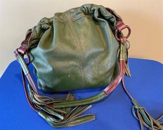 Lucky Brand vintage inspired leather drawstring shoulder bag.  Some minor marks, good condition. $30