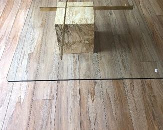 Large glass coffee table