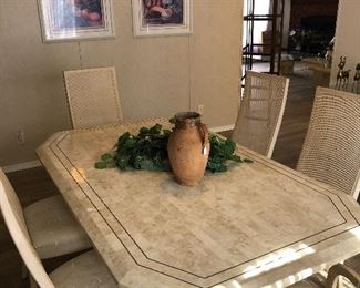 Contemporary Dinning table with six chairs like new $250.00