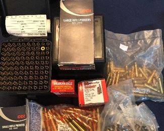 Empty Brass and Primers, 270, 223 and more