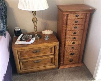 Bedside chest & Jewelry Wardrobe