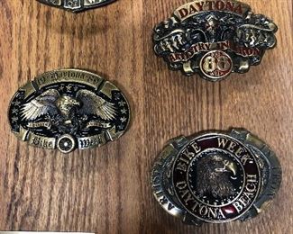 Daytona Beach bike week belt buckles Limited edition number 776. years 1987through 1990. Each year was limited to 5000 production..