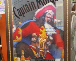  CAPTAIN MORGAN MIRROR WITH CLEATS AND INLAID ROPE