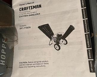Craftsman chipper / shredder
