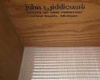 vintage MCM John Widdicomb 3 drawer dresser with valet tray insert