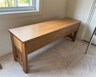 vintage oak blanket chest