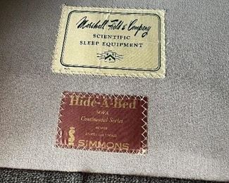 super sleek vintage Marshall Field & Co. queen sleeper sofa