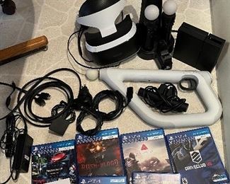 complete Playstation VR bundle with games for use with PS 4 or PS 5 console