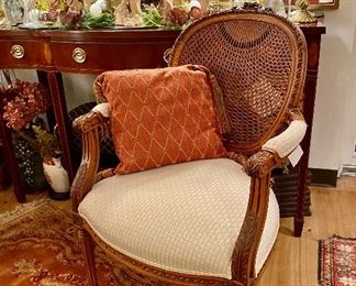Exquistie Cane Backed Statement Chair by Fairfield