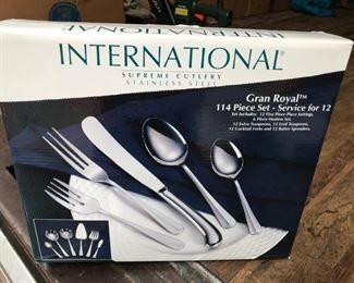 International 114pc Stainless Flatware Set