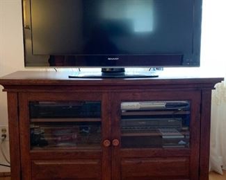 Sauder Entertainment Console, Sharp TV