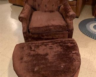 Swivel chair and ottoman